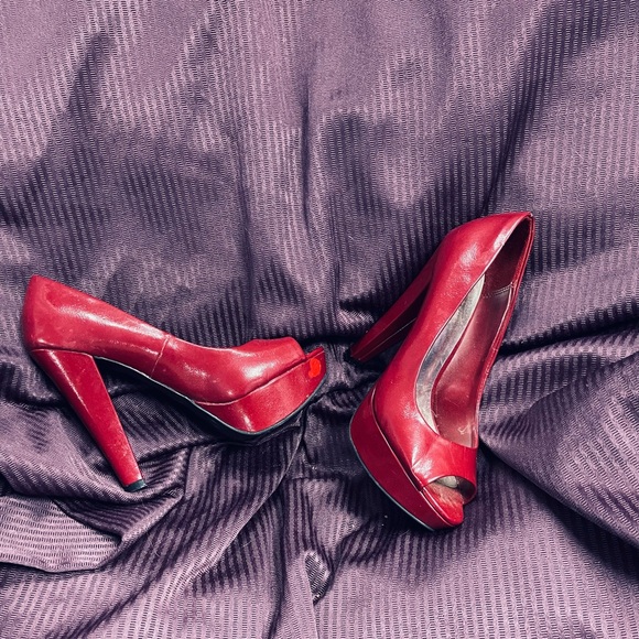 ➡️ !BOGO! ⬅️ CITY STREETS Open Toe Platform & Chunky Heel/ Used - Picture 6 of 9